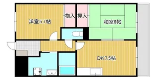 2DKの間取り画像