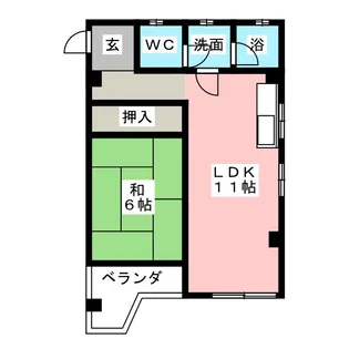 シャトル西野【3階】の間取り