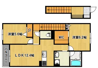 ウィスタリアK【2階】の間取り
