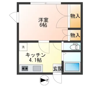 田村ハイツB【1階】の間取り