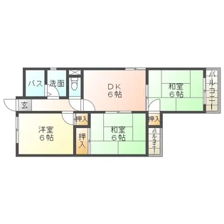 ハイツセントレア【1階】の間取り