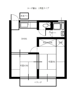 コーポ富士I【2階】の間取り