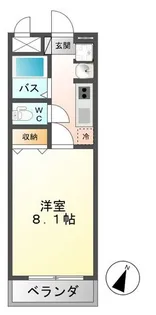 レジデンス・ウィローII【1階】の間取り