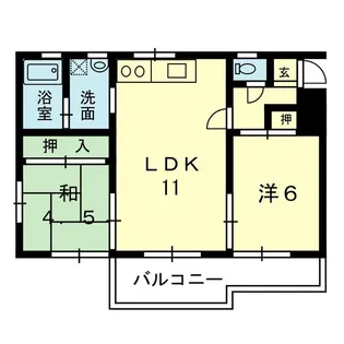 千原台ハイツ【2階】の間取り