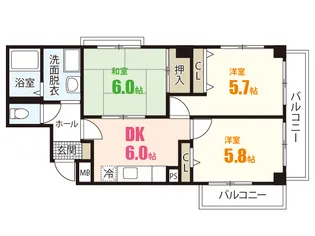 関本祇園ビル【2階】の間取り