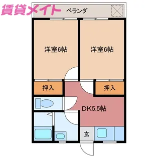 マンションアコヤ【2階】の間取り