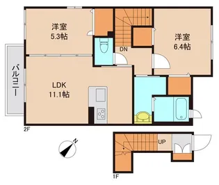 アミサB【2階】の間取り