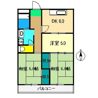 クラウン石立 I【5階】の間取り