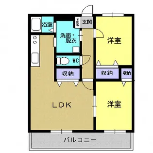 熊本県熊本市北区鶴羽田4【マンション】の間取り