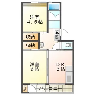 ビレッジハウス笹川27号棟【5階】の間取り