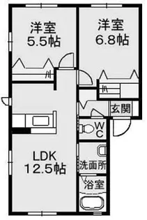 エターナルコート C棟【1階】の間取り
