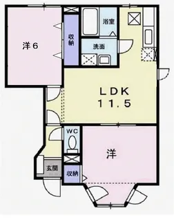 兵庫県西脇市野村町【アパート】の間取り