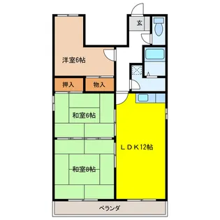 岐阜県岐阜市今川町2【マンション】の間取り