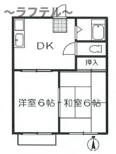 荒幡ハイツA【2階】の間取り