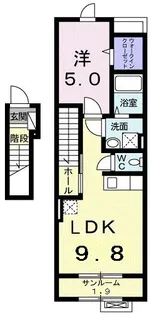 ラフレシ-ル【2階】の間取り