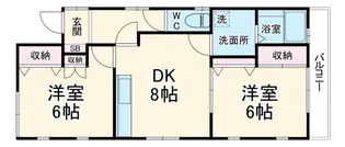 DUO寺岡【2階】の間取り