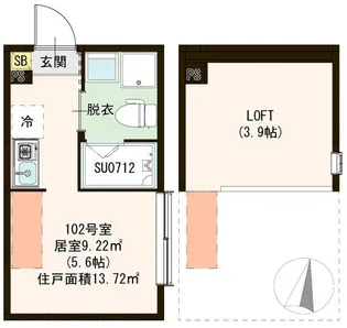 エルフォルク【1階】の間取り