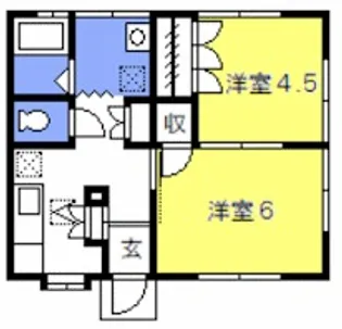 田中コーポ【1階】の間取り