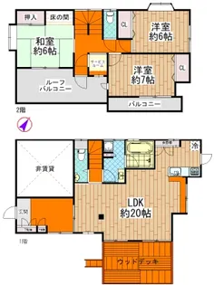 千葉県柏市新逆井1【一戸建】の間取り