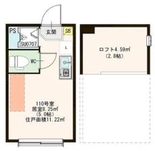 ハーモニーテラス東十条II【1階】の間取り