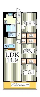 ホビアル・フェンテ【3階】の間取り
