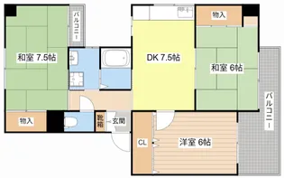 アーバンハイツ【3階】の間取り