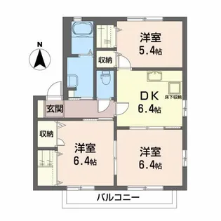 メゾンセルリアC【1階】の間取り