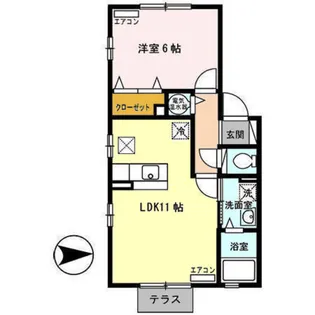 アメニティコートB【1階】の間取り