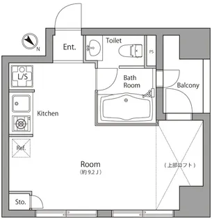 東京都港区麻布十番2【マンション】の間取り
