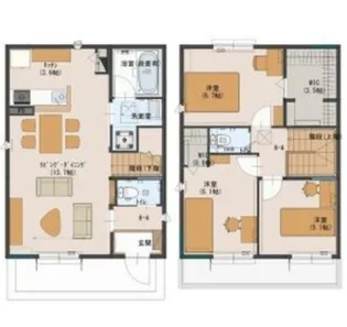 栃木県宇都宮市江曽島4【一戸建】の間取り