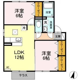 メゾン四季壱番館【1階】の間取り