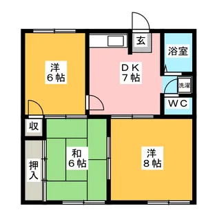 コーポ坪井【1階】の間取り
