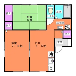 コーポカトレア【1階】の間取り