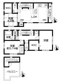 東京都台東区浅草橋5【一戸建】の間取り