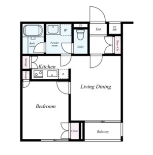 東京都目黒区南1【マンション】の間取り