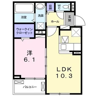 ヒルトップ シャトー【1階】の間取り