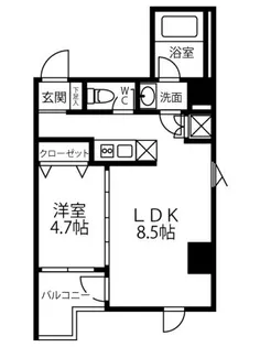 Residence Iconn KAWARAMACHI【8階】の間取り