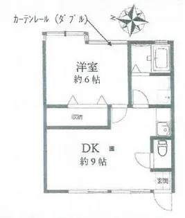 穴見アパート【2階】の間取り