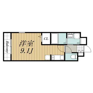 千葉県千葉市稲毛区作草部町【アパート】の間取り
