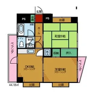 ハプスコート【3階】の間取り