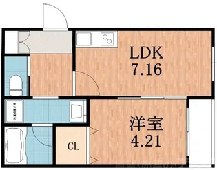 KTIレジデンス桃谷B【1階】の間取り