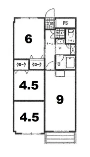 ウエストビル【3階】の間取り