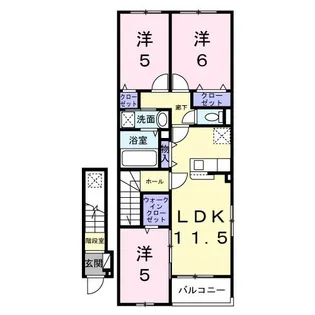 アクア A【2階】の間取り