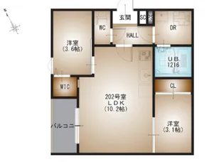 REGALEST-F 東観音【2階】の間取り