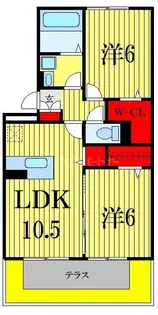 千葉県市川市下貝塚2【アパート】の間取り