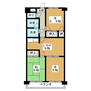サンハイツ日進【3階】の間取り