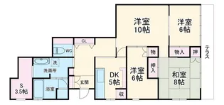 メープルマンション【1階】の間取り