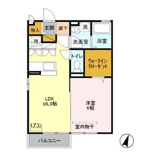 シェソワ A【1階】の間取り