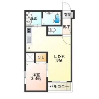 アバンティオエクラ【3階】の間取り