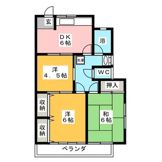 第2小杉コーポ【2階】の間取り